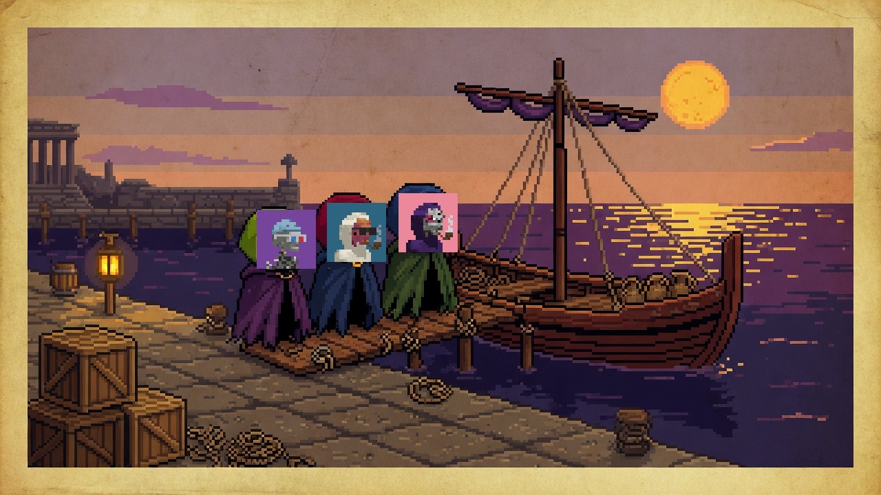 Argonauts boarding at the pier